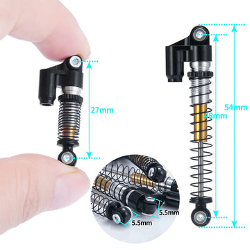 Rclions Rc Shocks 48Mm Adjustable Absorber Damper For All 1:24Th Axial Scx24 Axi90081 Deadbolt C10 Bronco Gladiator Rc Crawler C