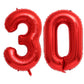 40 Inch Red Number 30 Balloons Giant 30 Balloons Red Dirty 30 Birthday Balloons 30 Birthday Anniversary Party Decorations Suppli