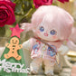 Niannyyhouse 20Cm Plush Doll Pink Hair Girl Humanoid Stuffed Body No Attribute 8' Normal Body Wearable Clothing Dress Up Gifts (A-19-With Skeleton)