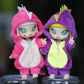 Xidondon Cute Dinosaur Animal Monster Doll Clothes For Ob11,Molly, Gsc,1/12 Bjd Doll Accessories Toys Dolls Clothes (Pi)
