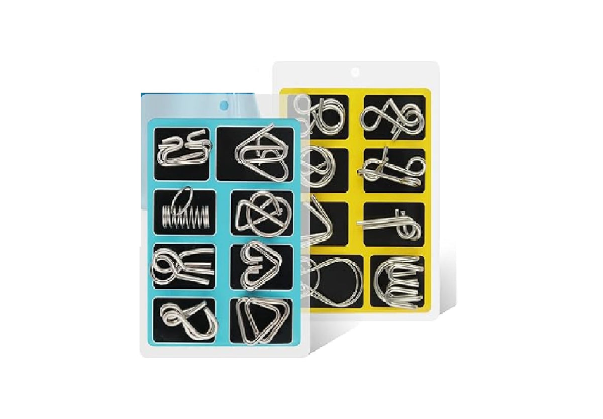 MFH Kid Metal Puzzle Set of 8SET in Each Packet, 6 x 6 x 6 Centimeters Pack of 2 Packet