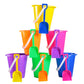 4E's Novelty 12 Sets 5.5'' Sand Buckets and Shovels for Kids Bulk (12 Pack) Small Beach Bucket for Beach Summer Outdoor Sand Toy