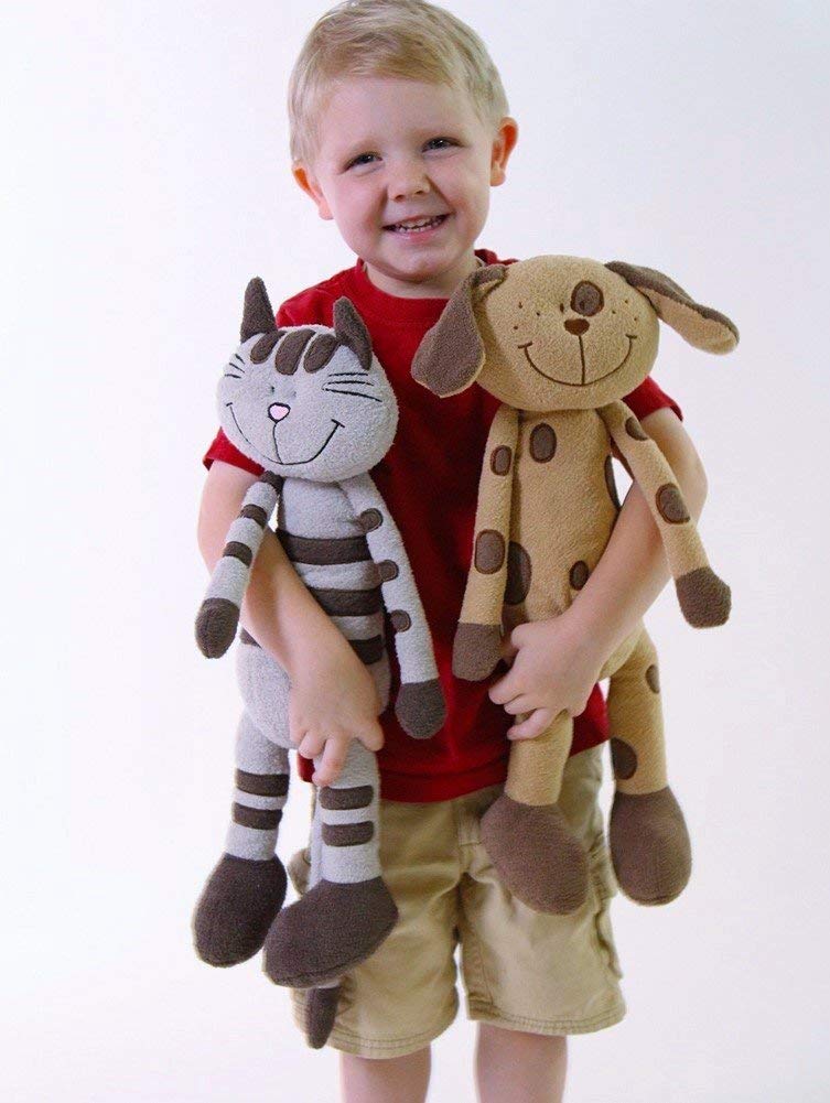 Snuggle Stuffs Plush Sitting Brown Peppered Puppy Dog, 15'