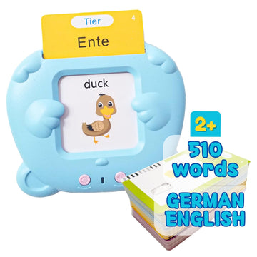 Zeenkind German & English Talking Flash Cards With 510 Sight Words For Toddlers 2 3 4 5 6 Years Old, Learn German For Kids, Audi