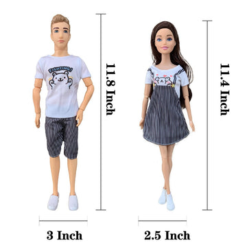 Chioldilly Interactive Family Dolls Toy Set 4Pcs, Engaging And Educational Family Doll, Perfect Action Figures, For 3+ Kids Idea