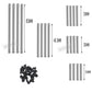 RCMYou RC Upgrades Part 8940X Suspension Pin Set,Complete (Hardened Steel),Includes:(4) 4x85mm (4) 4x46.5mm (4) 4x28mm (4) 4x26m