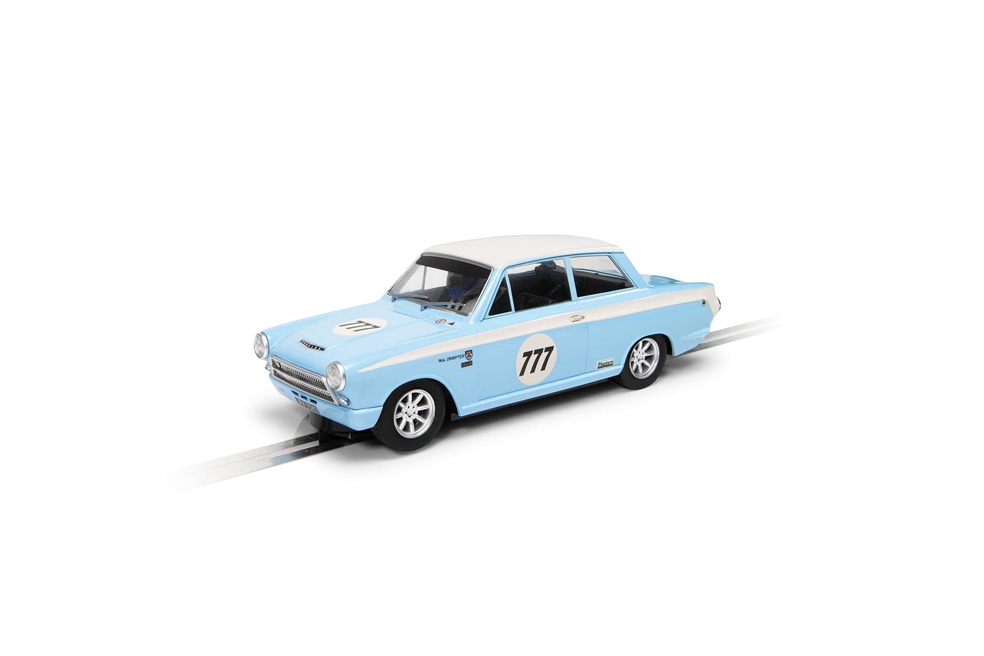 Scalextric Ford Lotus Cortina Jordan Racing Team #777 1:32 Slot Race Car C4330