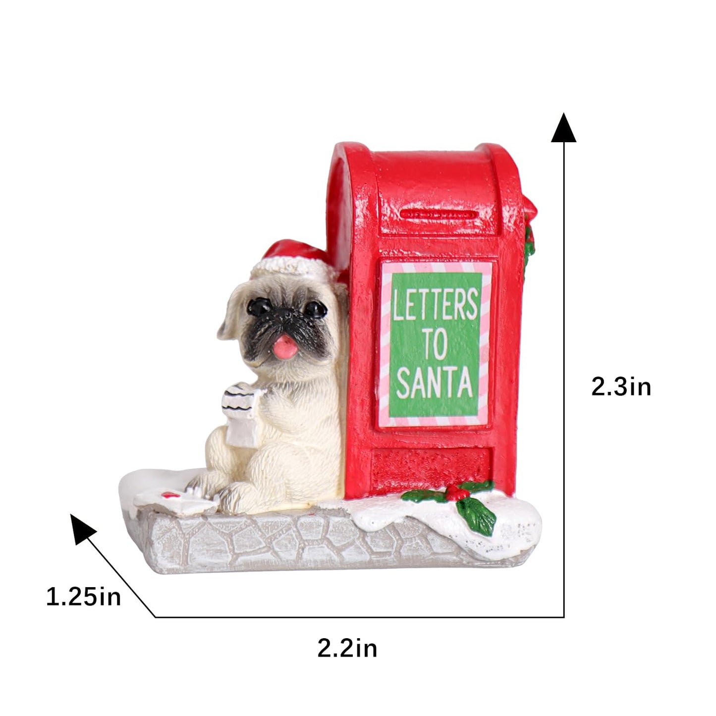 Christmas Village Accessories Ornaments Resin Puppy Read Letters From Santa Christmas Village Sets Decoration For Xmas Festival