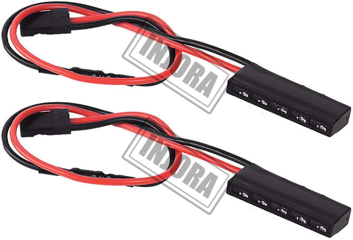 INJORA RC LED Lights 2pcs RC Exalted Brake Light Stop Lamp for 1/10 RC Crawler Axial SCX10 90046 Wraith RR10 TRX-4 D90 Tamiya (3