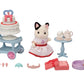 Calico Critters Tuxedo Cat Girl'S Party Time Playset, Dollhouse Playset With Figure And Accessories