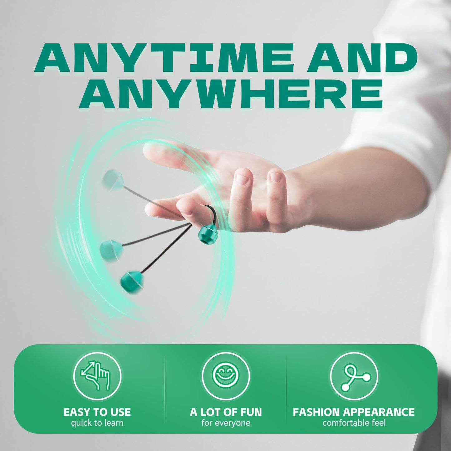 L-Shizuku Begleri Fidget Beads - Worry Fidget Beads Spin & Bump - Made Of Aluminum Alloy - For Men Women Youngs Skill Players Creates A Bit Of Magic For You (Ufo)