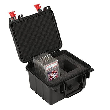 G-Plus Graded Card Storage Box Fit Bgs Psa Sgc Fgs Weatherproof Graded Sports Trading Cards Box(Small, Orange & Black)