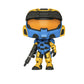 Funko Pop! Games: Halo Infinite - Spartan Mark Vii With Vk78, Blue & Yellow, With Game Add On, 3.75 Inches