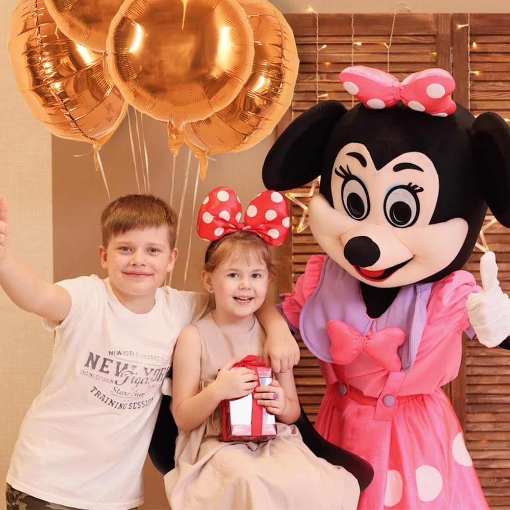 TONIFUL 30Pcs 18 Inch Large Orange Round Shape Foil Balloons Big Orange Circle Helium Mylar Ballons for Birthday Wedding Baby Sh