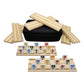 MIDOLITE Rummy Cube 8 Player Edition with 8 Wooden Racks, Rummy Cube Game with Case 8 Players with Portable Case 214 Tiles Rummy