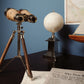 Old Modern Handicrafts Bone Globe With Aluminium Base -With Shiny Nickle Finish - 6.5L X 6.5W X 14.5H Inches