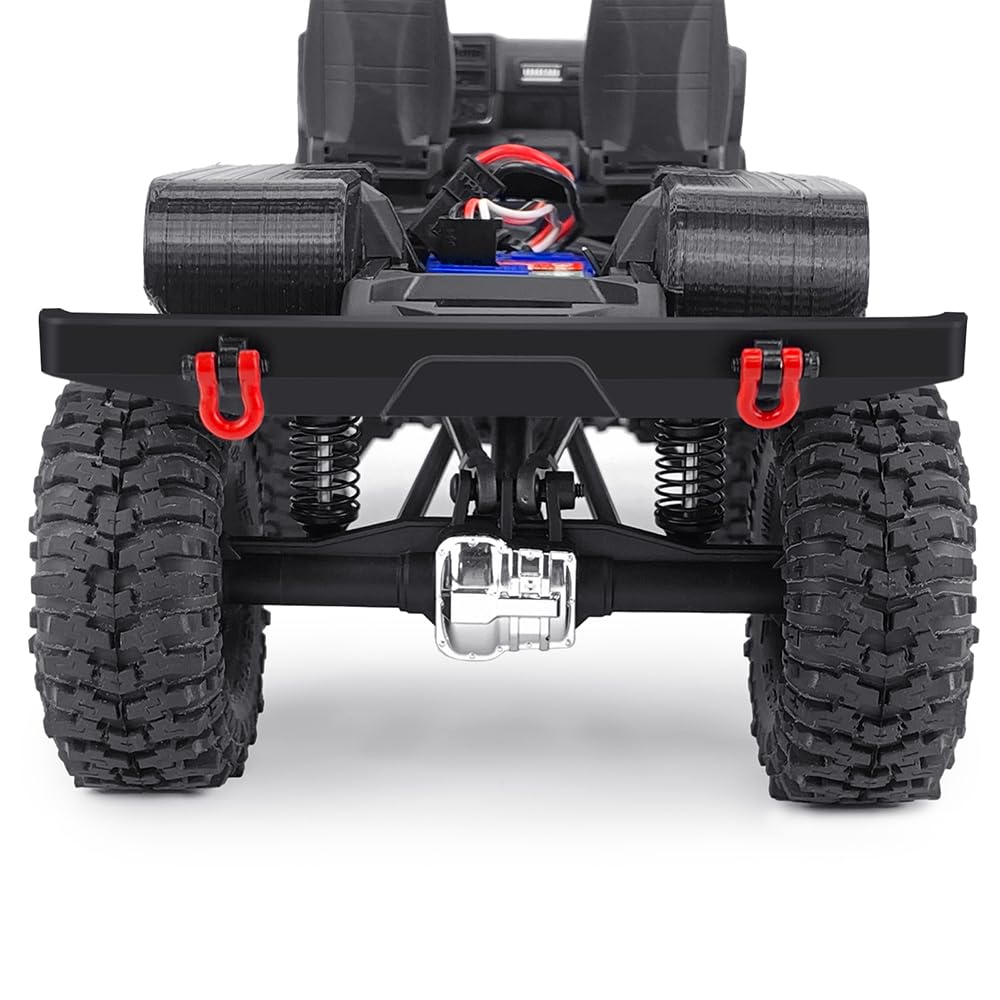 Mohero Aluminum Front And Rear Bumper Set With Tow Hook For 1/18 Trx4M High Trail K10 Rc Crawler Car Upgrade Part,(Rear)