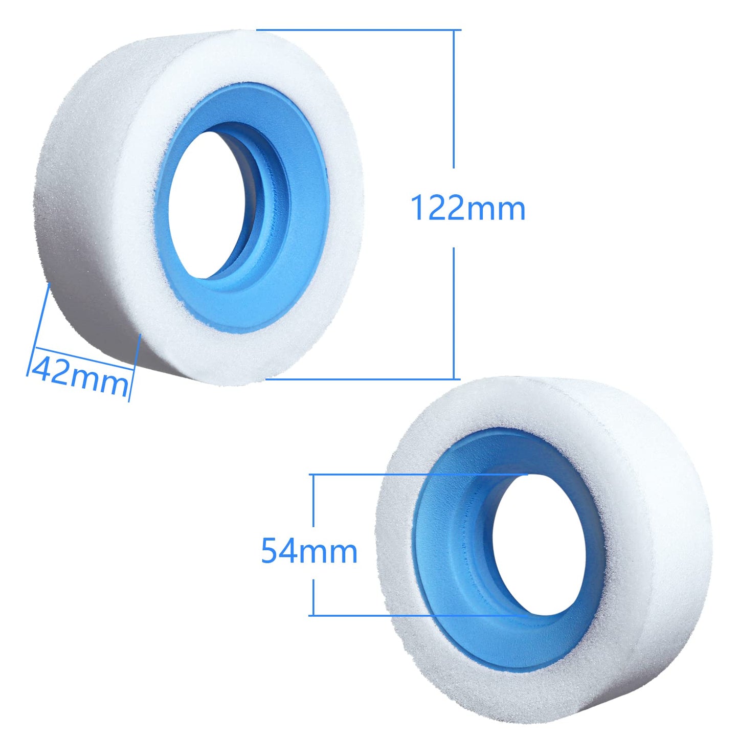 AllinRC 1.9 Crawler Tires and Dual Stage Foams Closed Cell Inner/Soft Outer Foam Inserts for RC Crawler Car Traxxas TRX4 TRX6 Ax