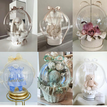 EFAY Large Clear Stuffing Balloons, 10-Pack Extra Wide Mouth Bubble, Ideal for Mother's Day, Baby Shower, Birthday Decor