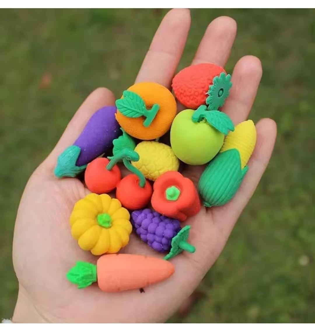 YOOKO 1 Pcs Chu Chu Sound Bathtub Toys for Toddler Kids (4 PC Duck Family)(Rubber)(Yellow) and Eraser Bottle Fruit Style
