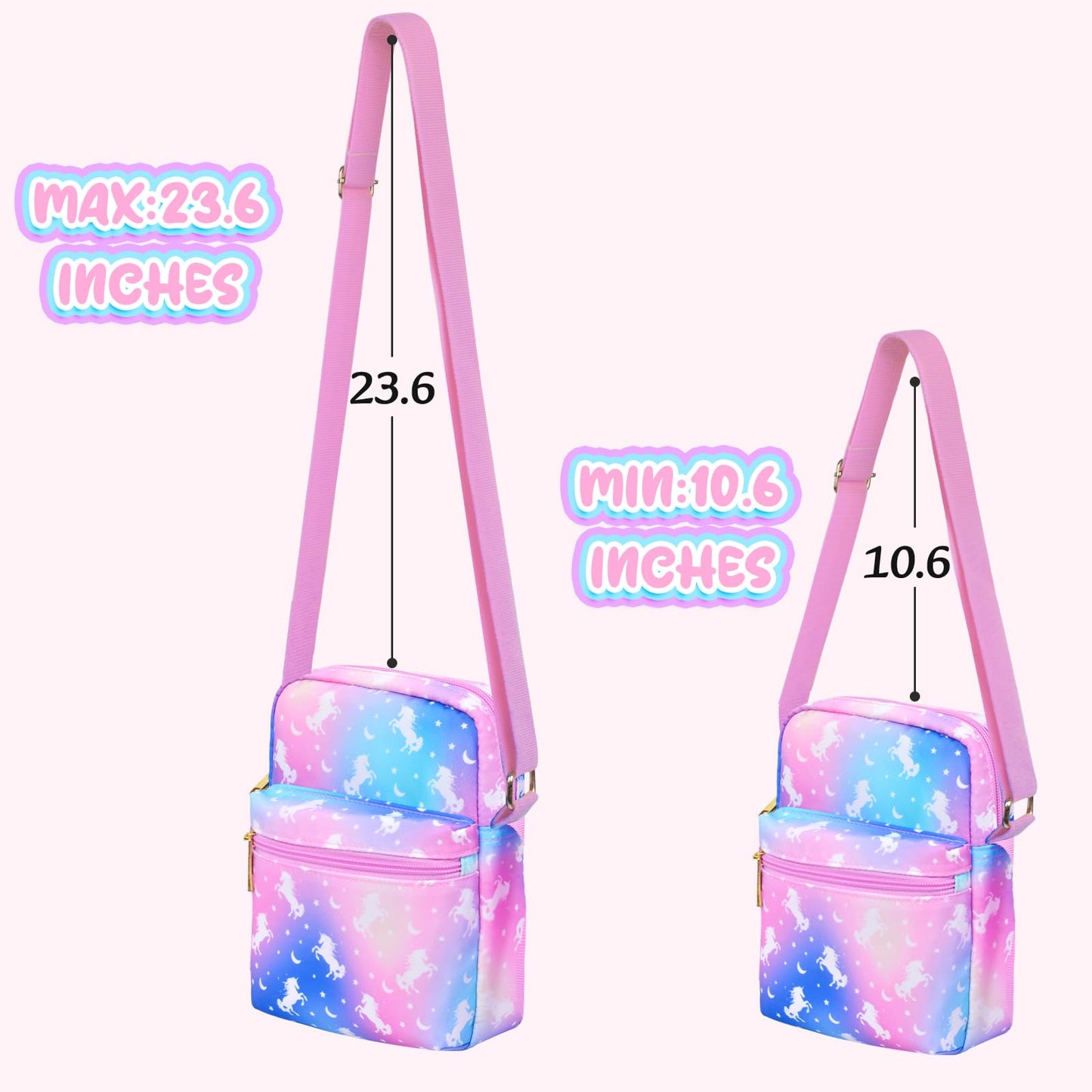 Girls Crossbody Purses For Kids Age 4-12 Purse For Little Girl Small Messenger Bag Cute Shoulder Bag Christmas Gifts Starry Unic