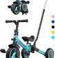 besrey 7-in-1 Toddler Bike with Parent Steering Push Handle for 1,2,3,4,5 Years Old Girls and Boys, Foldable Kids Push Trike, To