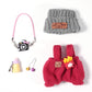AICase for 17cm Doll Clothes/Outfit Clothing Set for 17cm Doll 3 Piece Set Hat Clothing Boys and Girls Stylish Adorable Clothes Accessories_Red-13