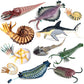 RCOMG 11PCS Prehistoric Sea Creatures Toys, Ancient Cambrian Ocean Animal Figurines Plastic Educational Marine Animal Figures fo