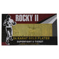 Rocky Ii Apollo Creed Limited Edition 24K Gold Plated Ticket