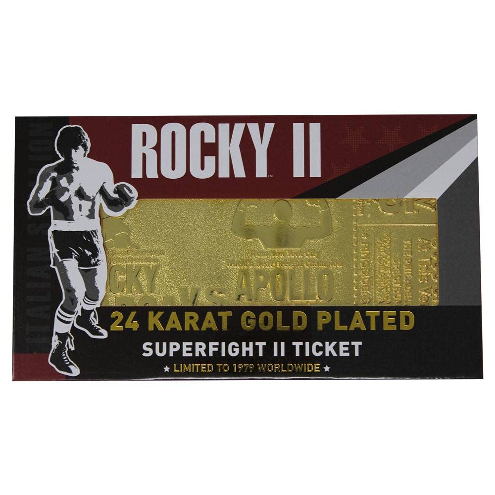 Rocky Ii Apollo Creed Limited Edition 24K Gold Plated Ticket
