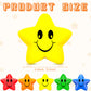 Civaner 90 Pcs Star Smile Face Stress Balls Mini Foam Funny Face Toys Relief Star Smile Balls for School Carnival Reward Student Prizes Party Favor Toy  5 Colors
