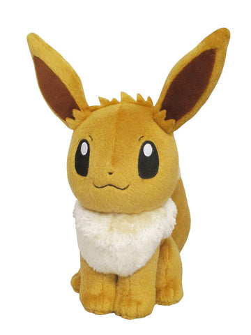 Sanei Pokemon All Star Series Eevee Stuffed Plush, 8', Brown (Pp07)