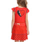 Wonderbabe Girls Red Costume From Descendants 4 For Kids Red Descendants Dress Princess Costume Dress For Girls Christmas Cosplay Outfits Size 7-8 Years
