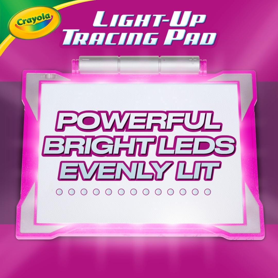 Crayola Light Up Tracing Pad - Pink, Writing & Drawing Art Kit For Kids, Kids Toys & Games, Tracing Light Box, Easter Gifts For Girls & Boys, 6+ [Amazon Exclusive]