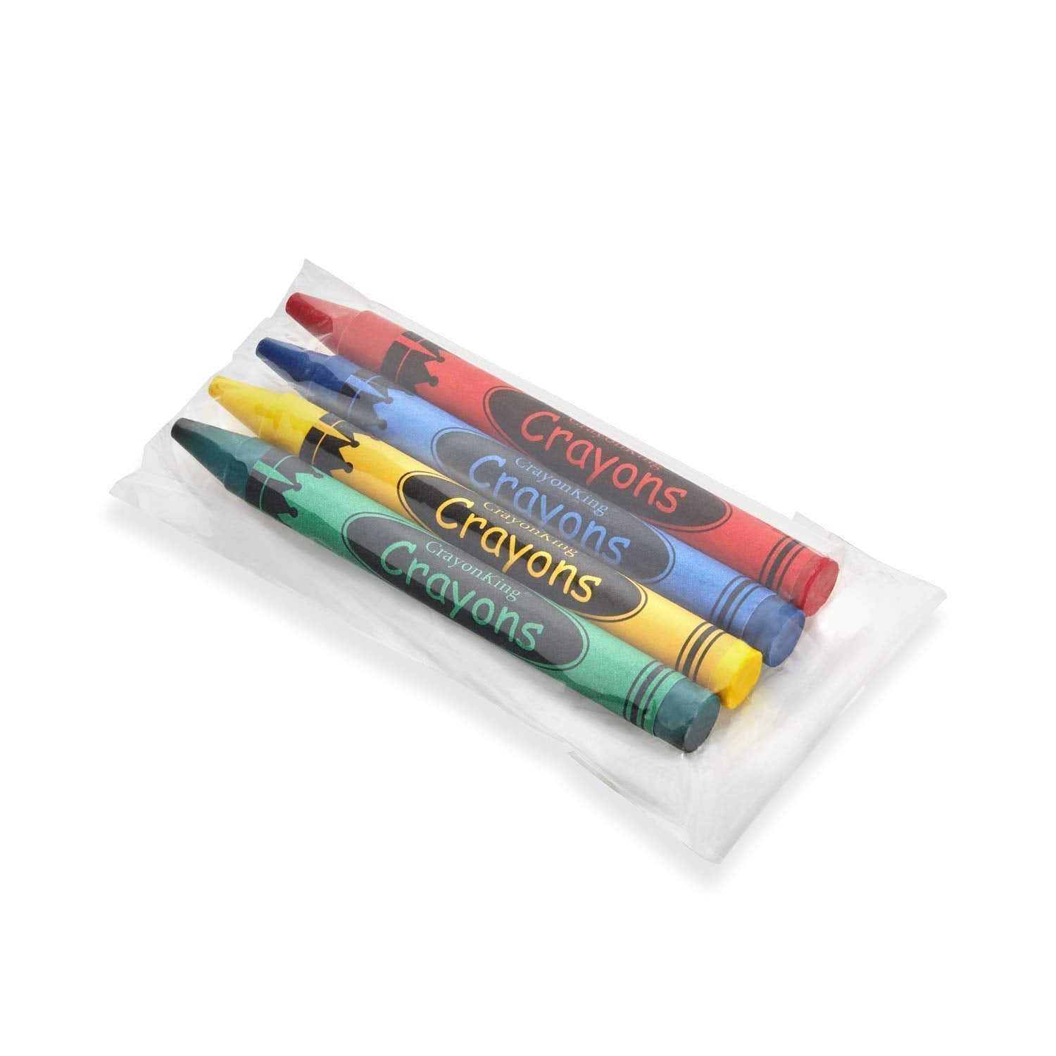 CrayonKing 50 Sets of 4-Packs in Cello (200 total bulk Crayons) Restaurants, Party Favors, Birthdays, School Teachers & Kids Col