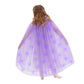 Hsctek Light Up Princess Cape, Purple Princess Dress Up Tulle Cape, Coloful Princess Outfit Costume Accessories Kids Toddlers Girls