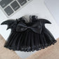 Doll Outfit Clothes Set for 17cm Dolls  enhanced Fashion Halloween Black Bat Dress Jumpsuit for Dolls Accessories (NO Doll) (Black Dress)