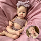 Yokyyi Reborn Baby Doll - 13 Inch Bettie  Anatomically Correct  Realistic Soft Silicone Doll with Dark Pink Bow Dress