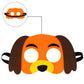 Jtnohx Felt Animal Masks, 10 Pcs Halloween Mask, Animal Costume For Birthday Party Supplies (Dog Mask)