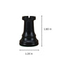 WE Games Dark Rook Replacement Chess Piece - Plastic, Felt Bottom, Classic Design, Model 04-1237