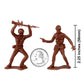 TimMee Plastic Army Men - 48pc Rust Brown Toy Soldiers - LDPE Plastic - Model TM-67714