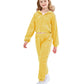 Lolanta Teen Girls Dance Costumes Youth Gold Sweatsuit Set Girls Sequin Outfit For Hip Hop Dance (Golden, 14-15 Years)