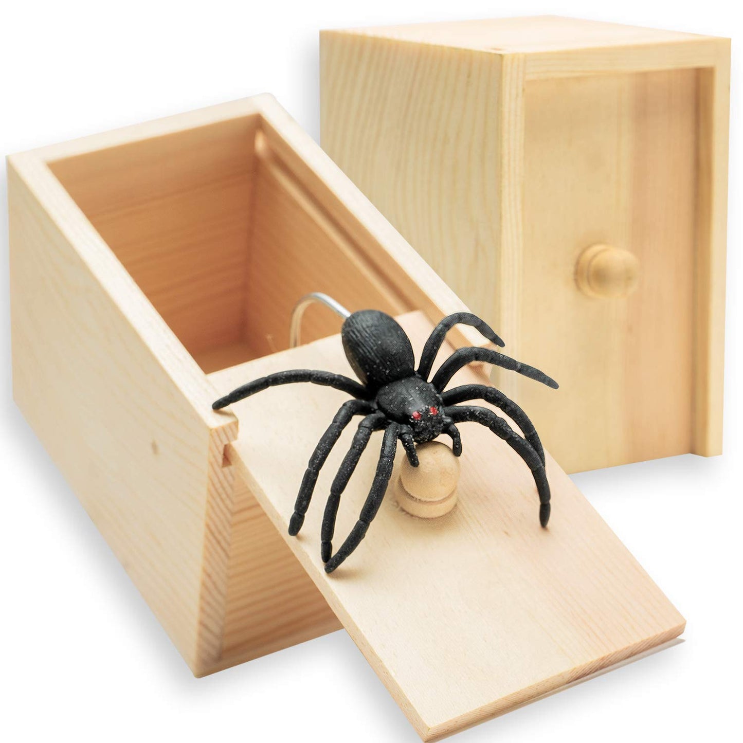 GIIOASA Fun Spider Money Surprise Box - Handcrafted Rubber Spider Prank - Beige - B09-single