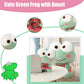ELAINREN Donut Frog Plush Cuddly Frolick Frog Stuffed Animals Green Fernando Frog Plushie Gifts Easter/Birthday 13.8''