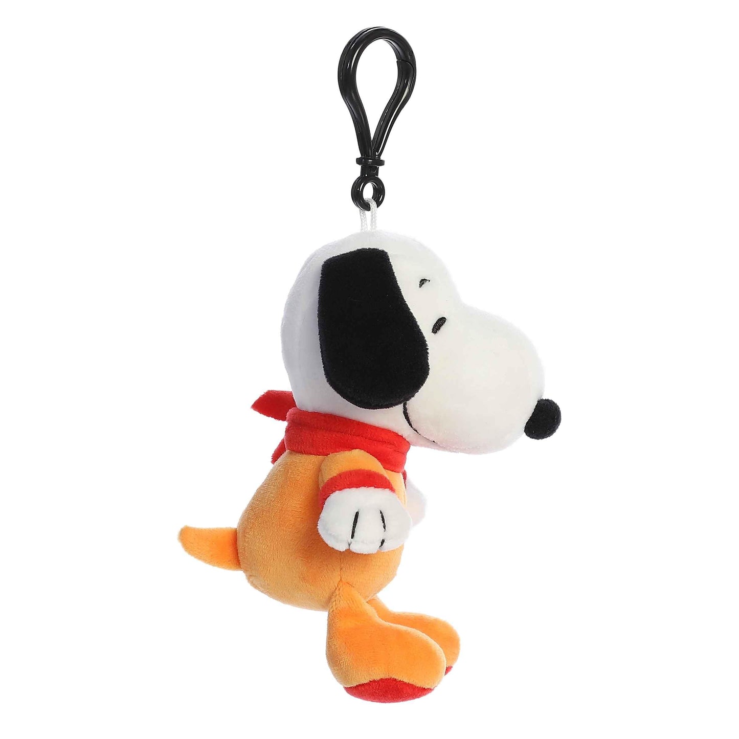 Aurora Timeless Peanuts Astronaut Snoopy Clip-On Stuffed Animal - Classic Characters - Lasting Memories - Orange 5 Inches