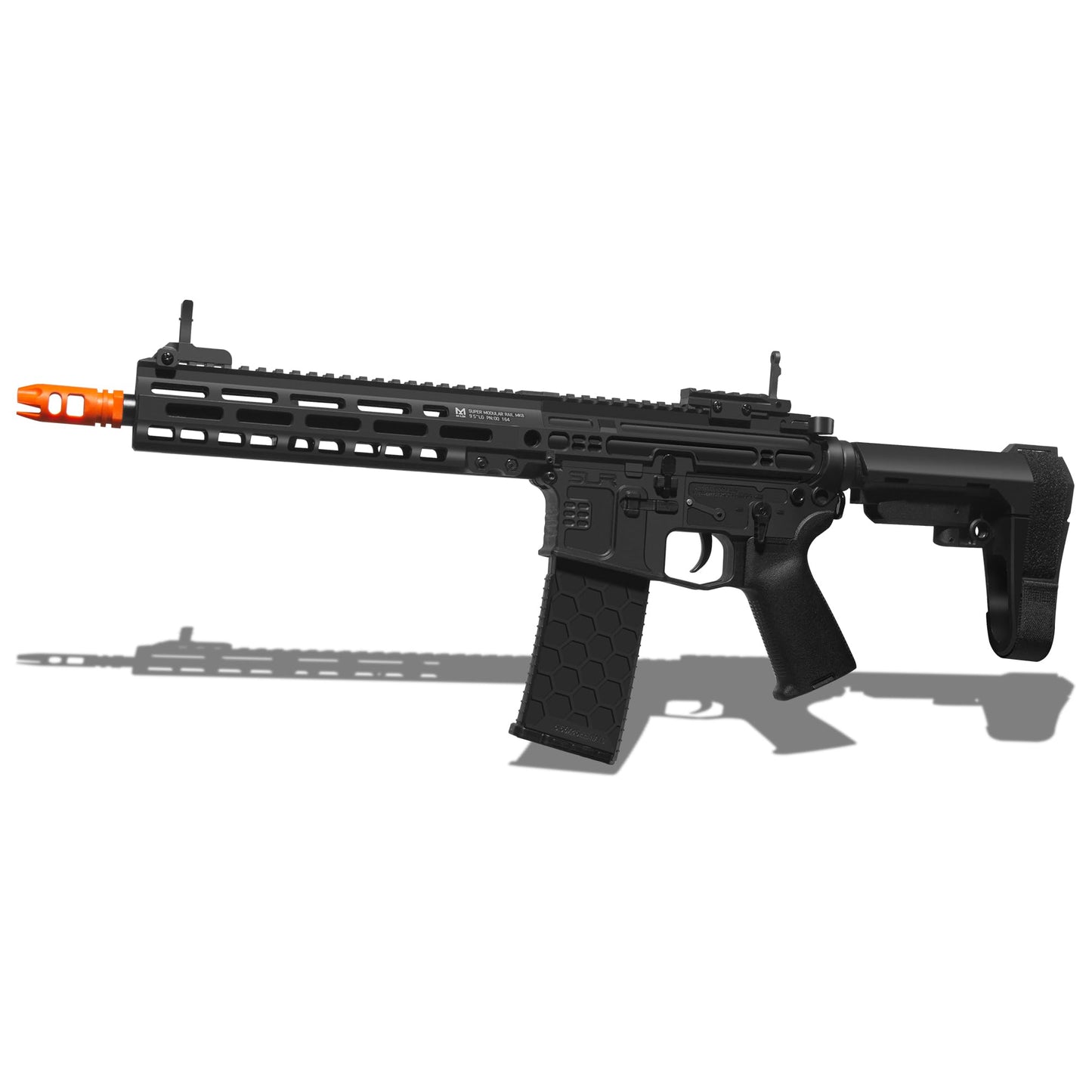 Emerbu Modified Gel Splatter Blaster Slr - V2 Gearbox With Metal Gearset - 11.1V High Power - Semi & Full Automatic Modes - High