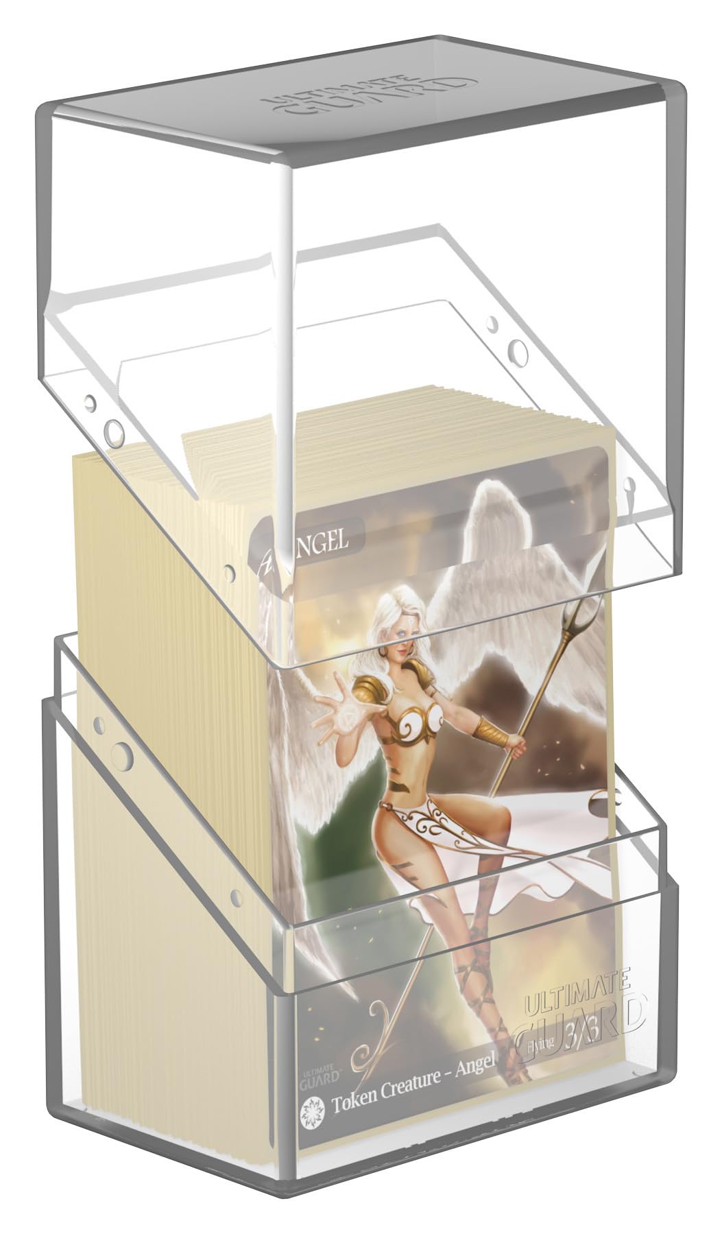 Ultimate Guard Boulder 60+ Classic, Deck Case For 60 Double-Sleeved Tcg Cards, Clear, Secure & Durable Storage For Trading Card Games