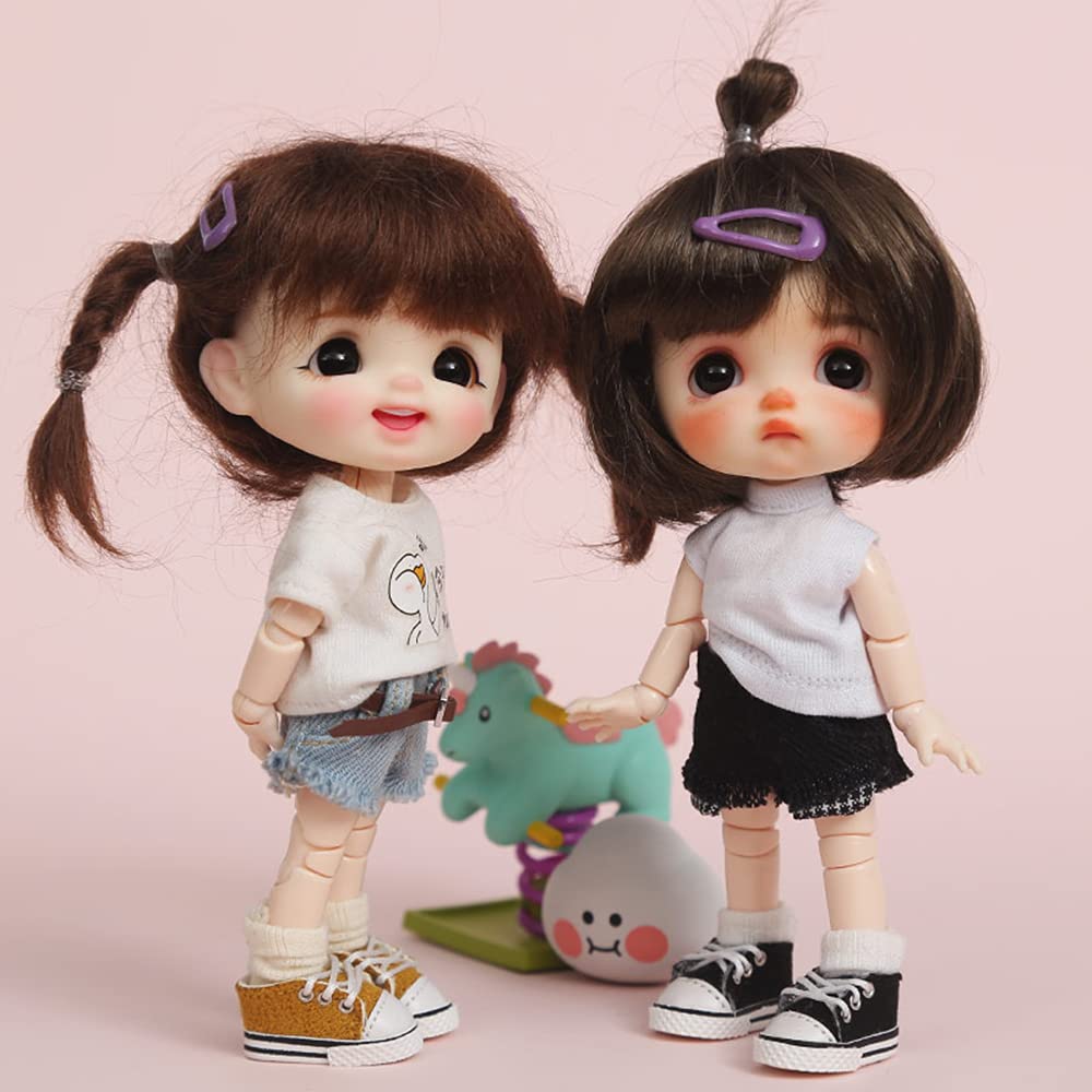 Xidondon Bjd Doll Shoes Casual Shoes For Ob11,Gsc,Molly,Holala,1/12Bjd Shoes Doll Toy Accessories (Black)