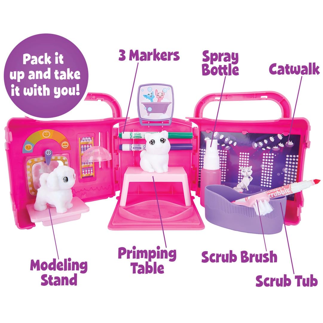 Crayola Scribble Scrubbie Pets, Beauty Salon Playset With Toy Pets, Gift For Kids
