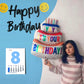Happy Birthday Balloon Big 39'' Foil Inflated Mylar Balloons Large Self-Inflating Happy Bday Delivery Ballon Party Decoration In
